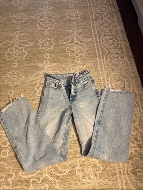 Zara Light Wash Straight Leg Jeans